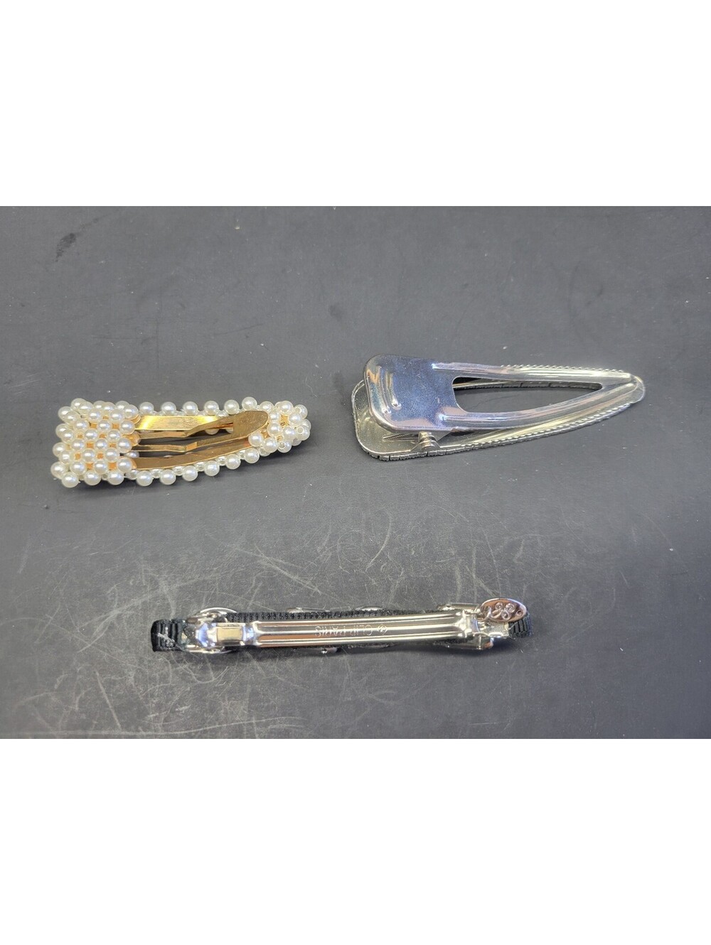 3 Pc SOHO Girls Hair Clip Alligator Barrette - Rhinestone, Pearl, & Jeweled - Picture 11 of 13